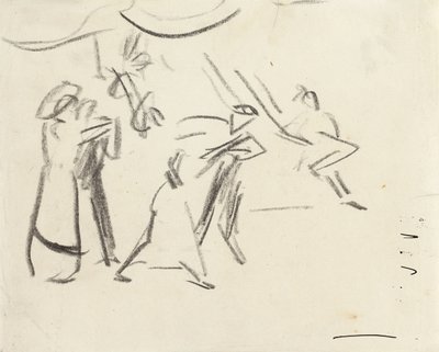 Dance Scene, Dancing in the Eldorado by Ernst Ludwig Kirchner